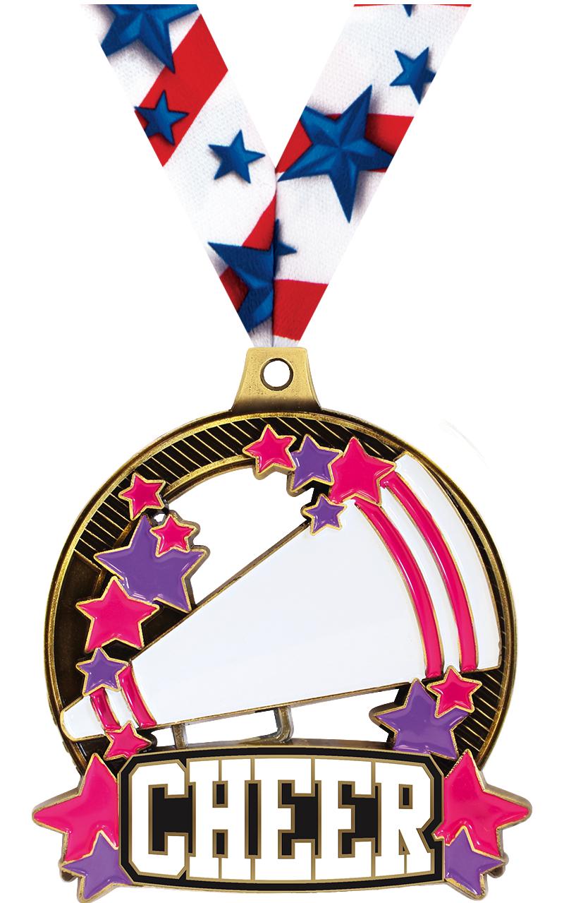 2.25" SHIELDZ CHEER MDL GLD