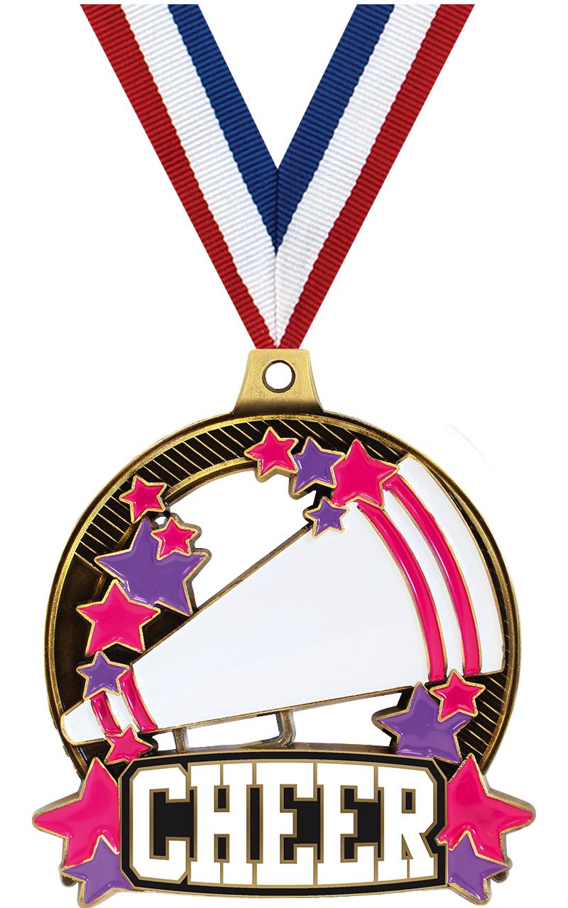 2.25" SHIELDZ CHEER MDL GLD