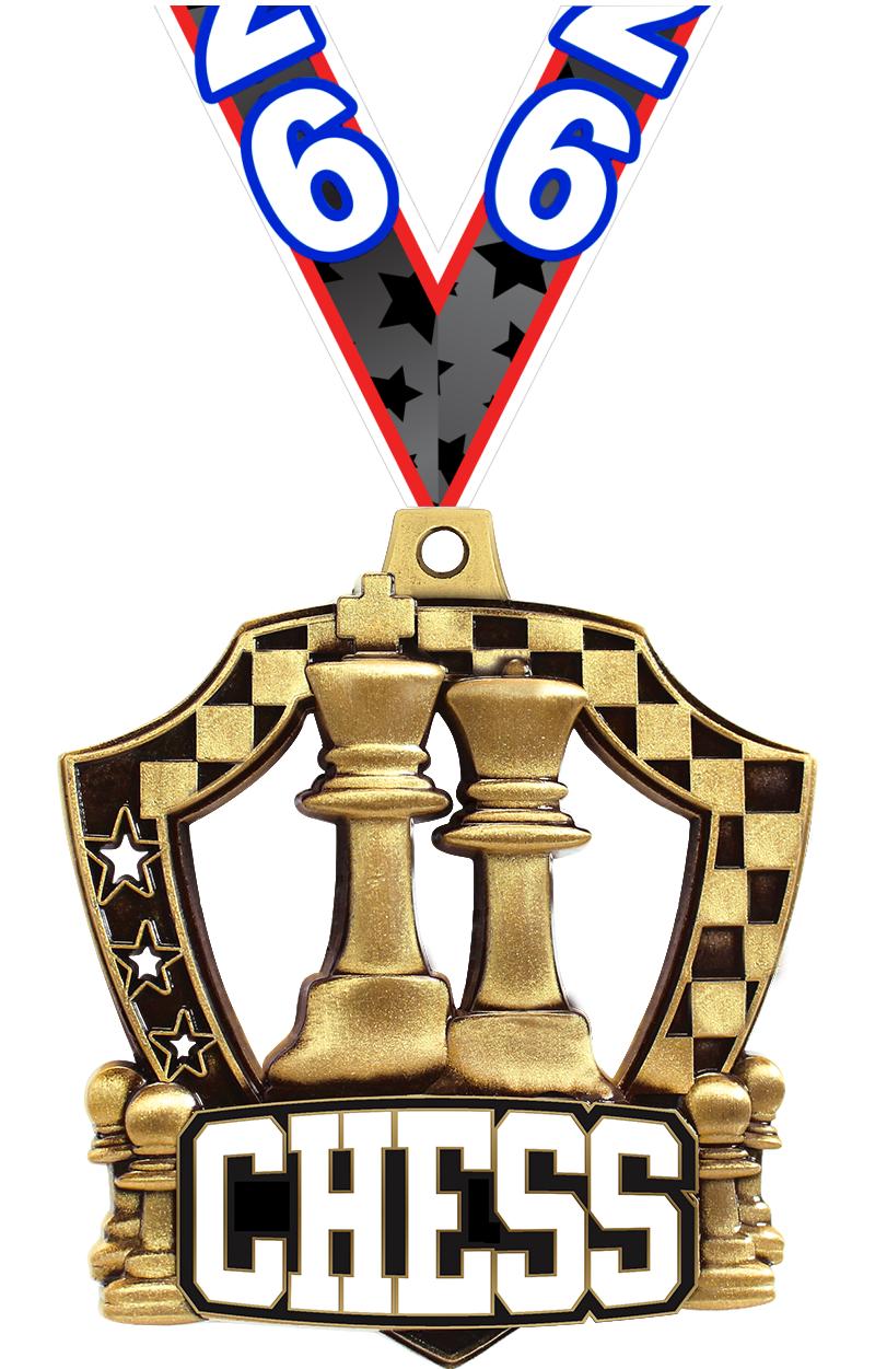 2.25" SHIELDZ CHESS GLD