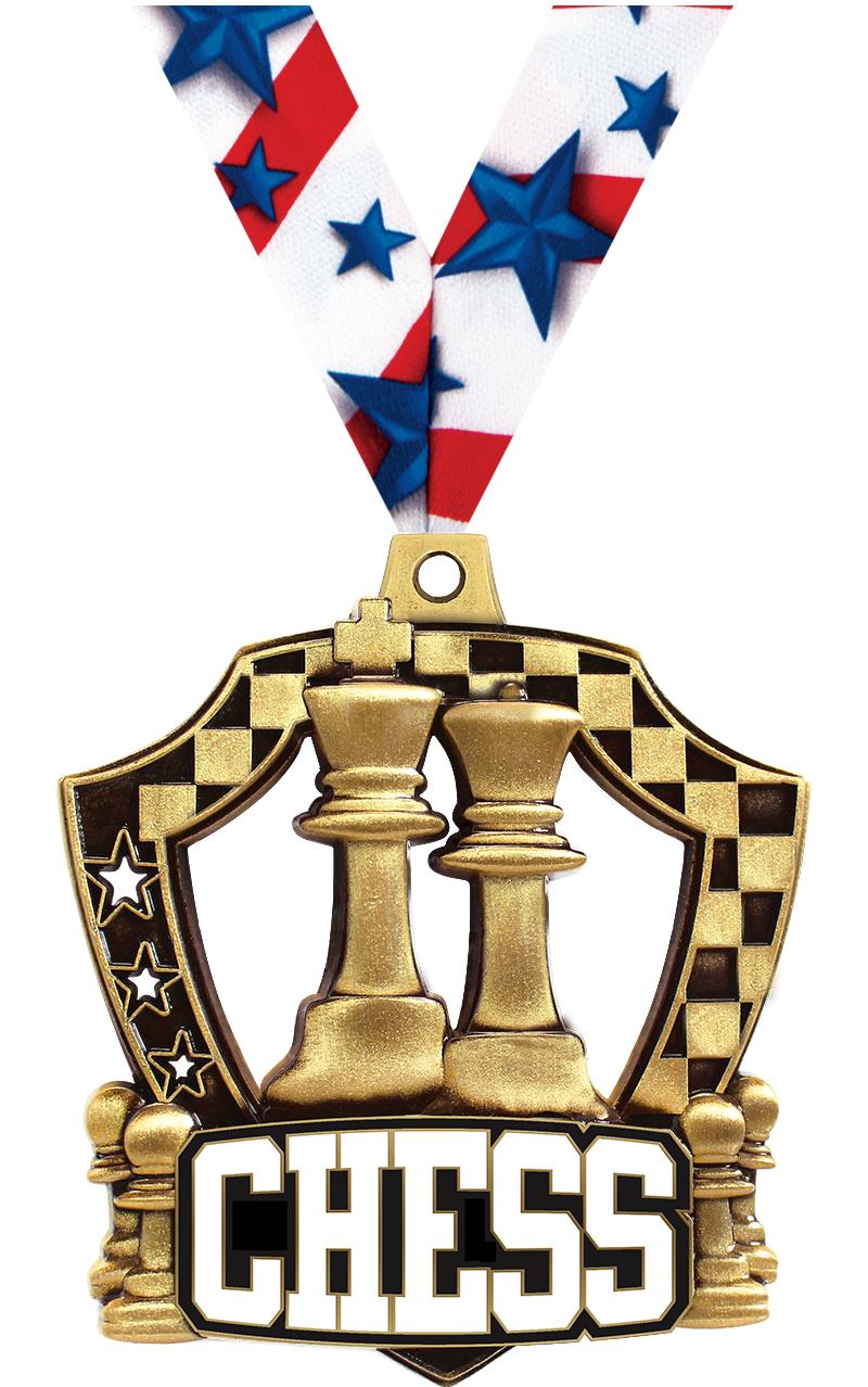 2.25" SHIELDZ CHESS GLD