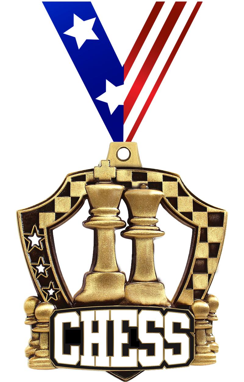 2.25" SHIELDZ CHESS GLD