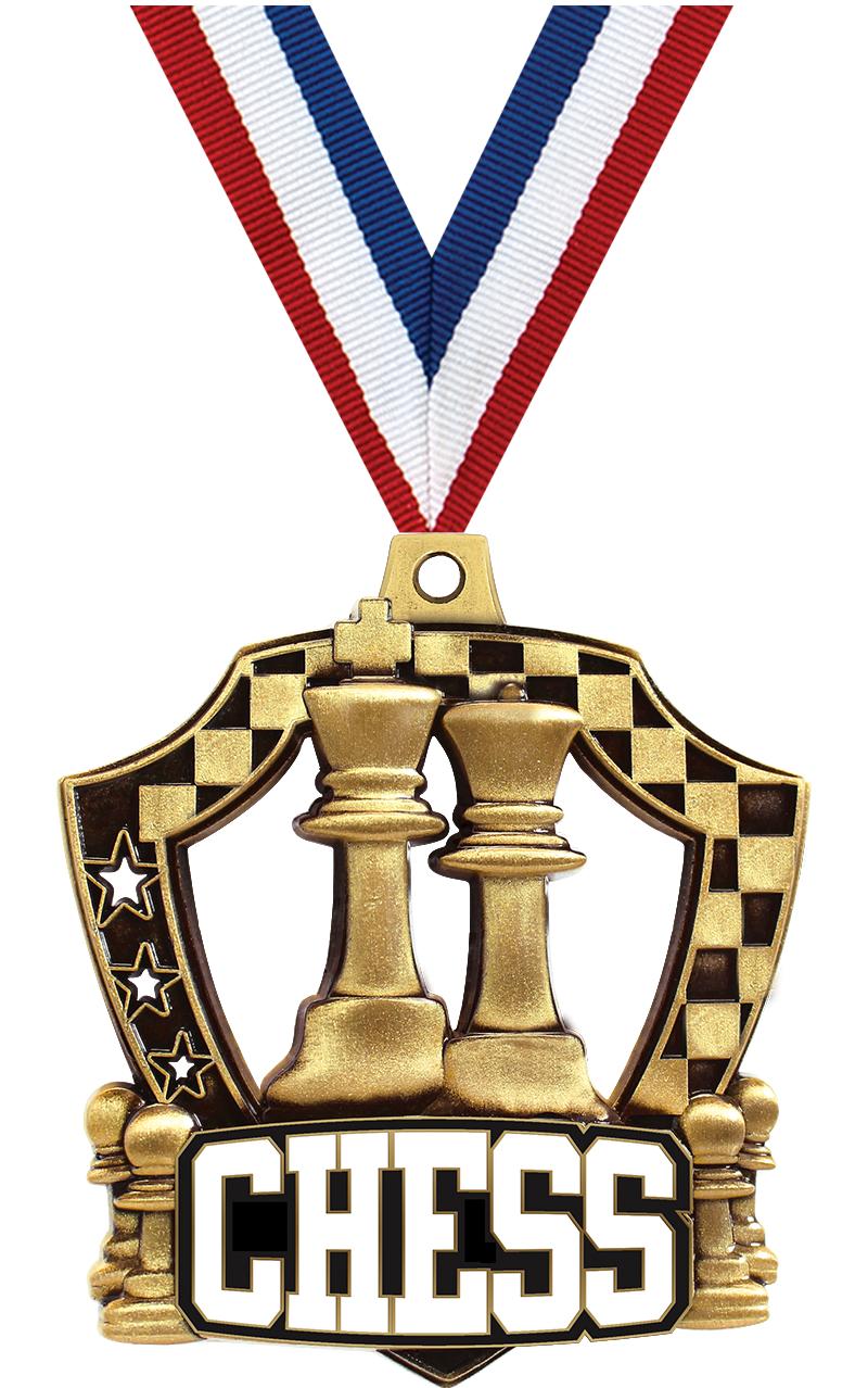 2.25" SHIELDZ CHESS GLD