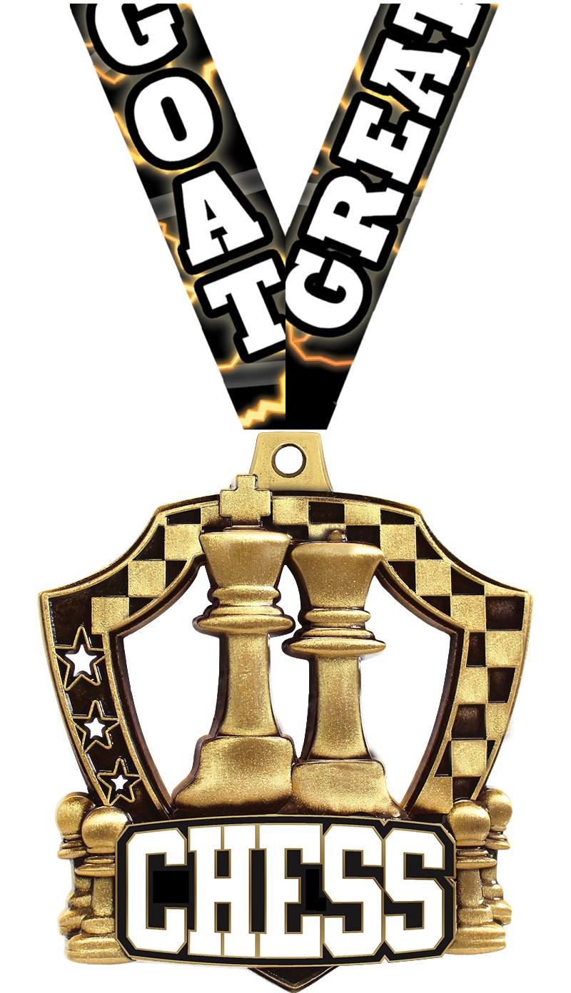 2.25" SHIELDZ CHESS GLD