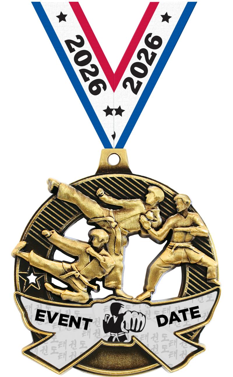 2.25" SHIELDZ MARTIAL ARTS GLD