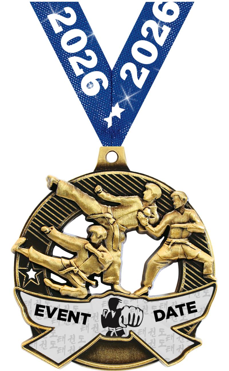 2.25" SHIELDZ MARTIAL ARTS GLD