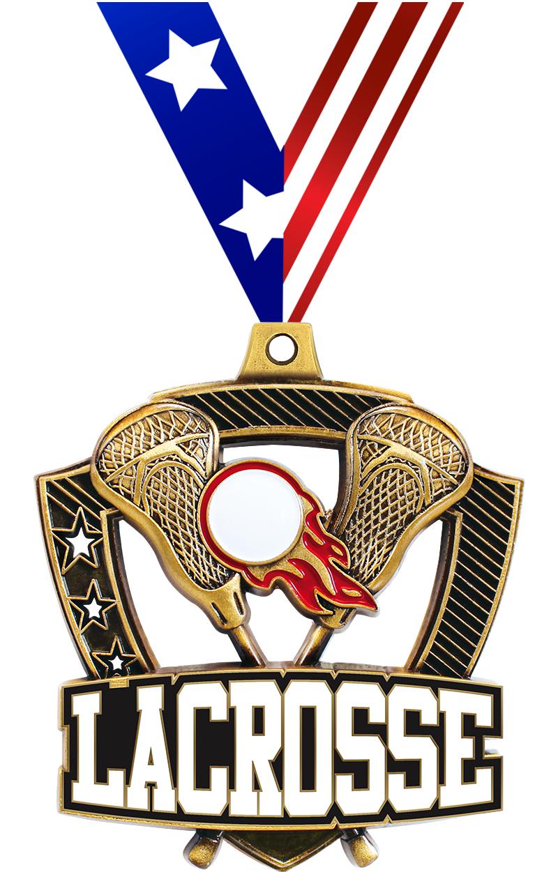 2.25" SHIELDZ LACROSSE GLD