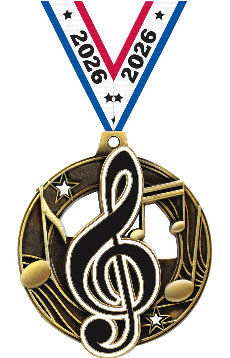 2.25" SHIELDZ MUSIC MDL GLD