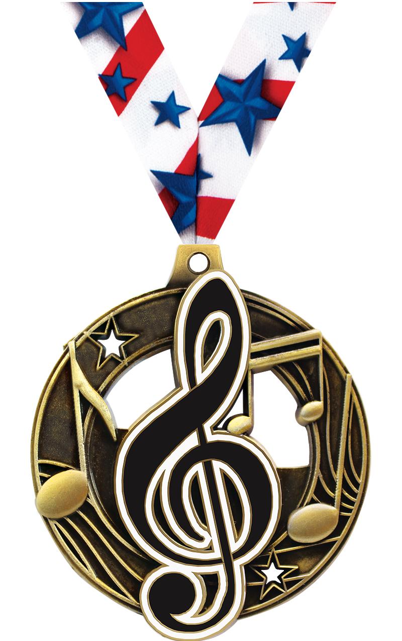 2.25" SHIELDZ MUSIC MDL GLD