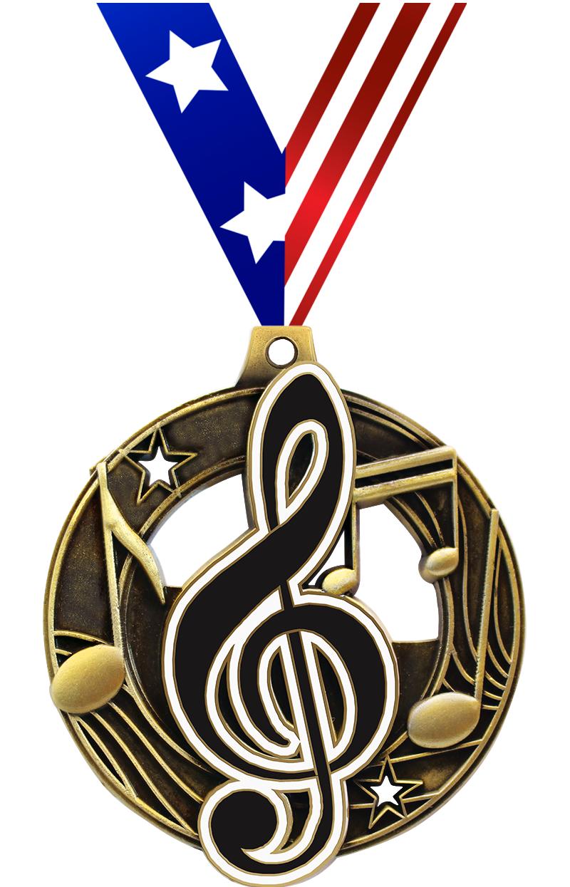 2.25" SHIELDZ MUSIC MDL GLD