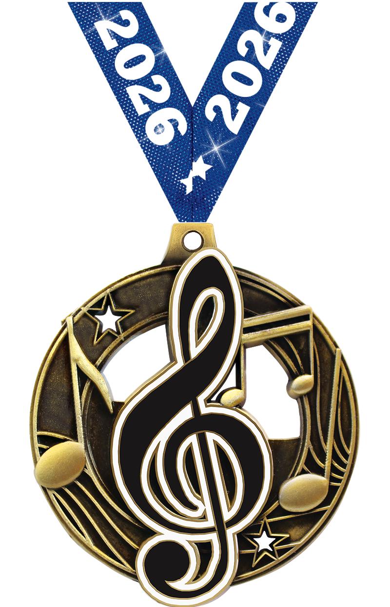 2.25" SHIELDZ MUSIC MDL GLD