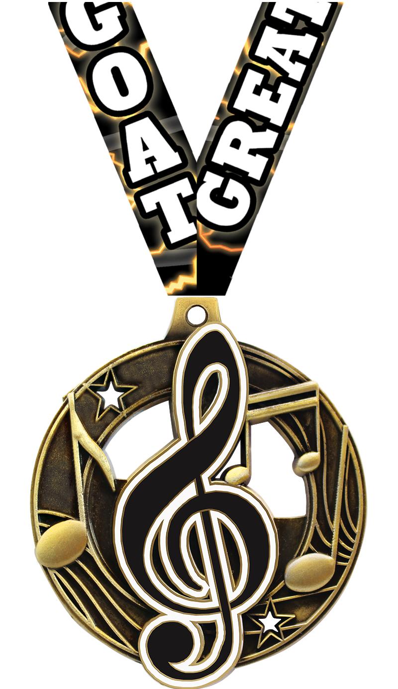 2.25" SHIELDZ MUSIC MDL GLD