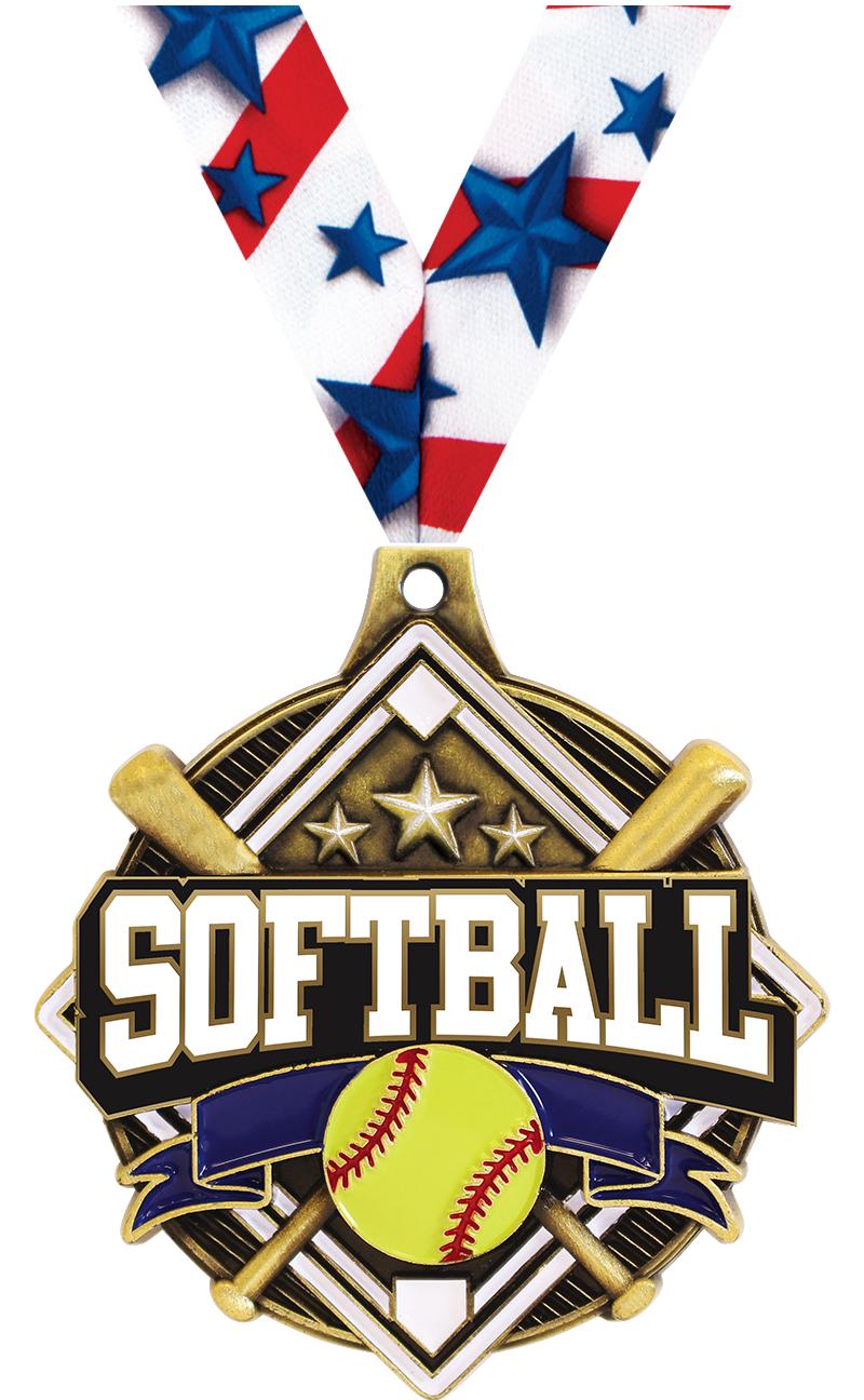 2.25" SHIELDZ SOFTBALL  GLD