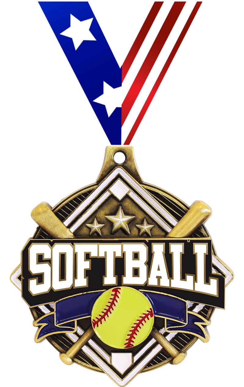 2.25" SHIELDZ SOFTBALL  GLD
