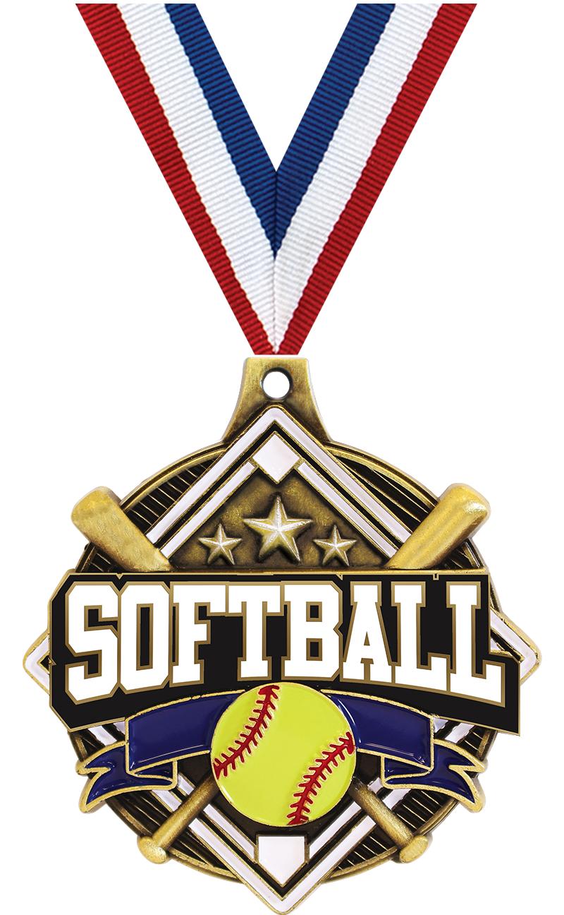 2.25" SHIELDZ SOFTBALL  GLD