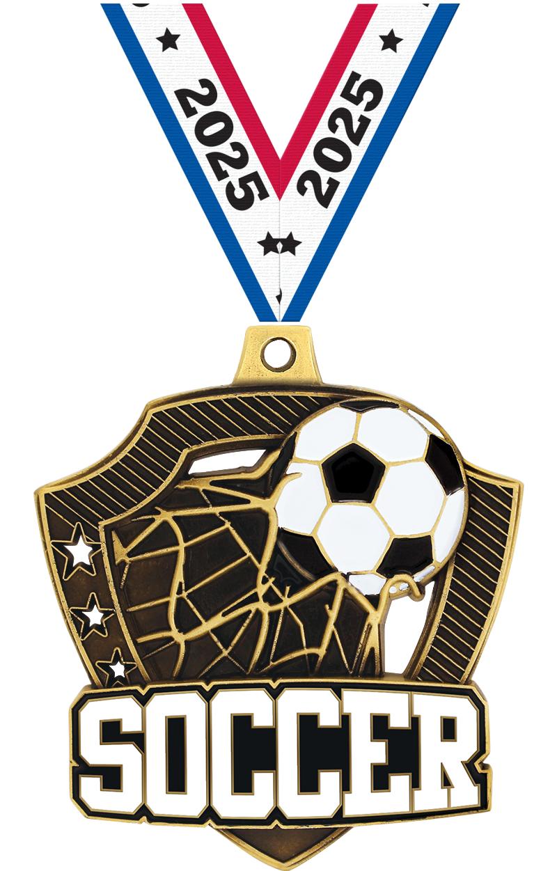 2.25" SHIELDZ SOCCER GLD