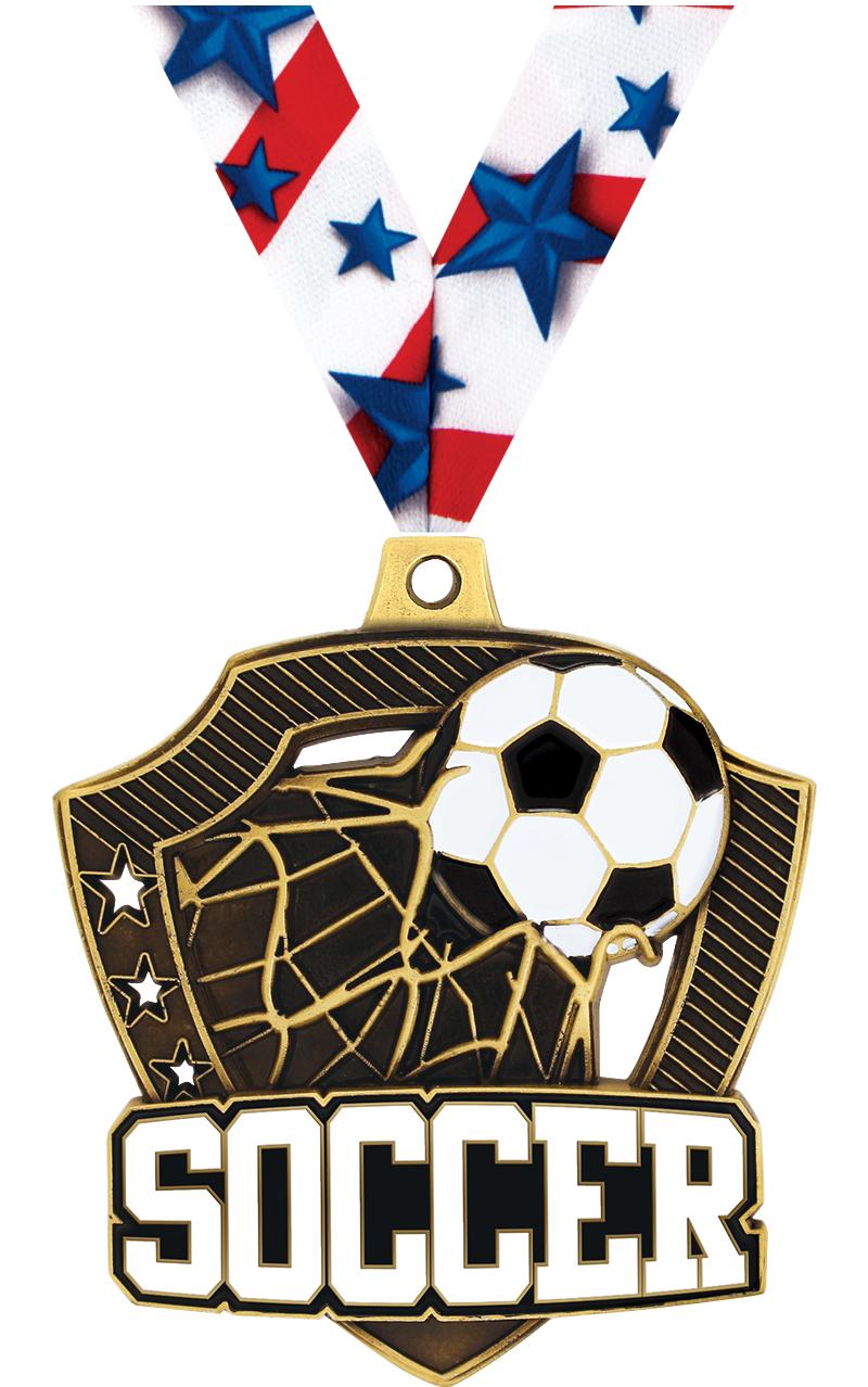 2.25" SHIELDZ SOCCER GLD