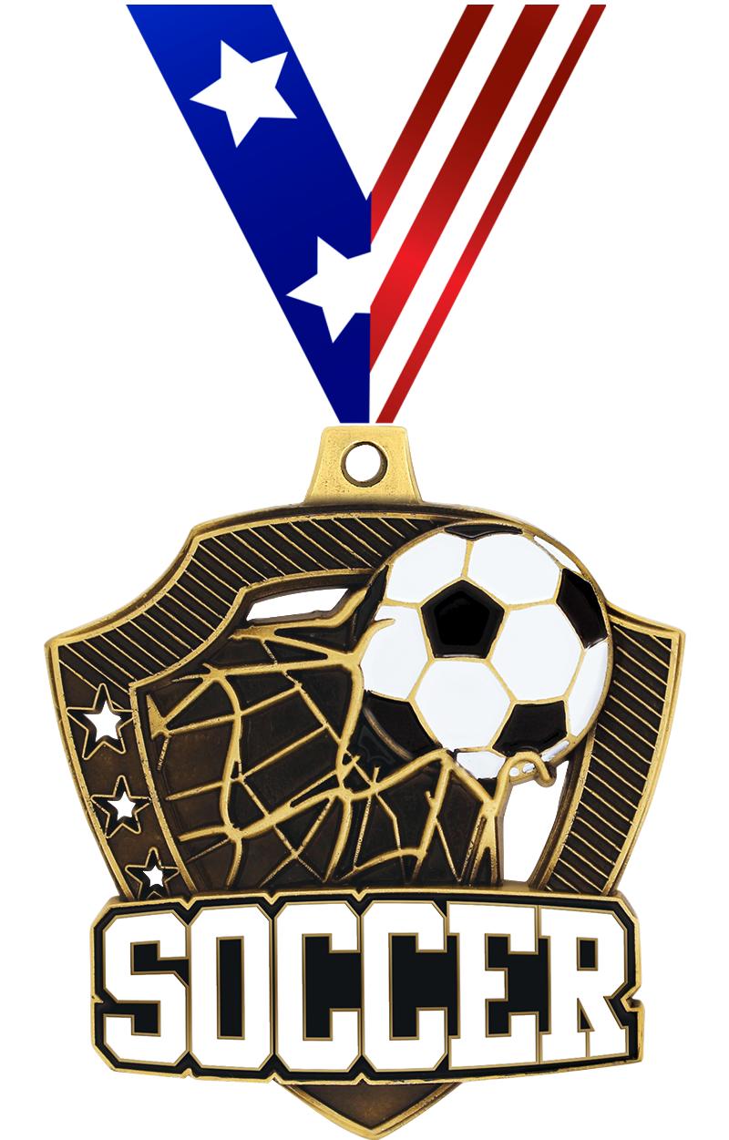 2.25" SHIELDZ SOCCER GLD