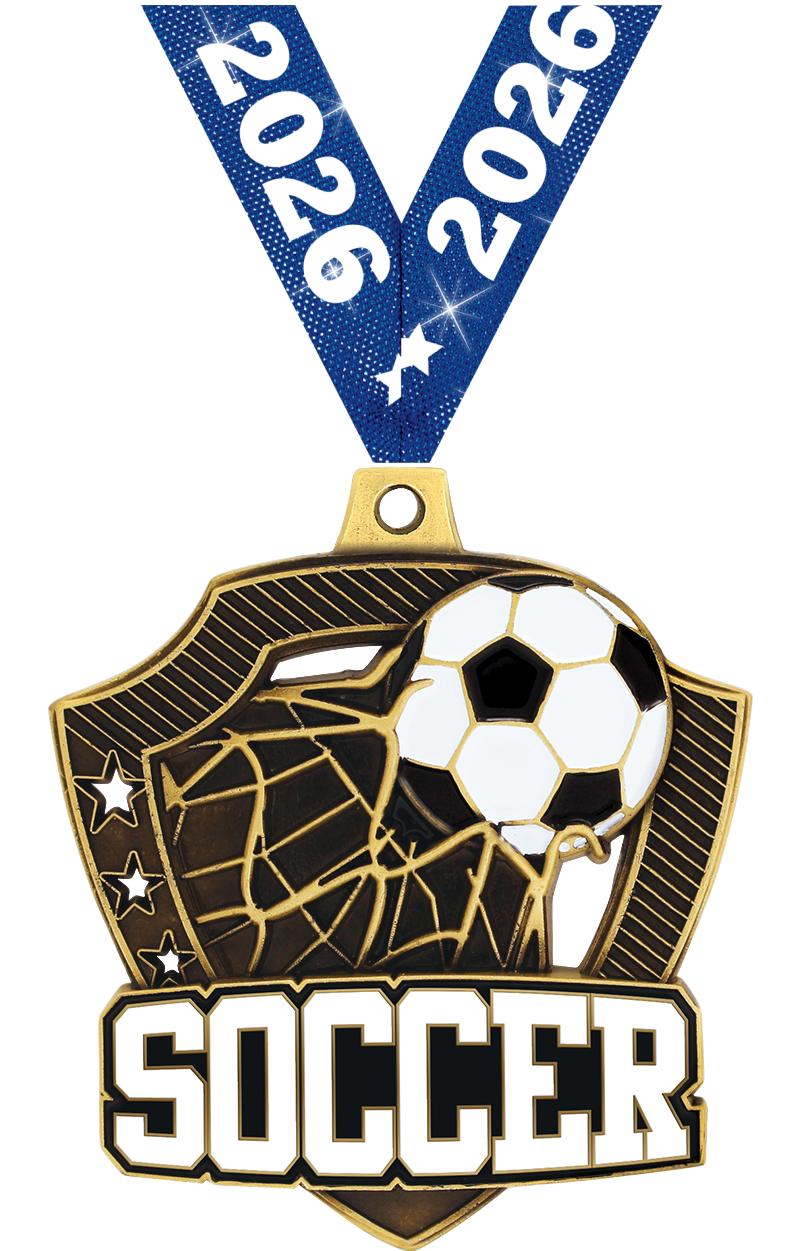 2.25" SHIELDZ SOCCER GLD