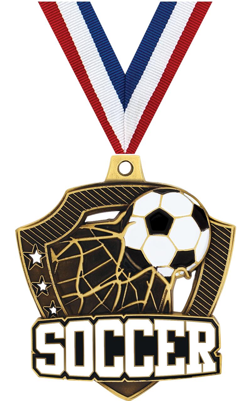 2.25" SHIELDZ SOCCER GLD