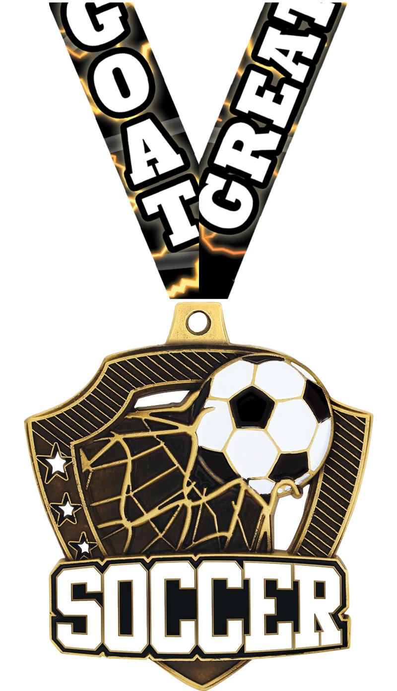 2.25" SHIELDZ SOCCER GLD