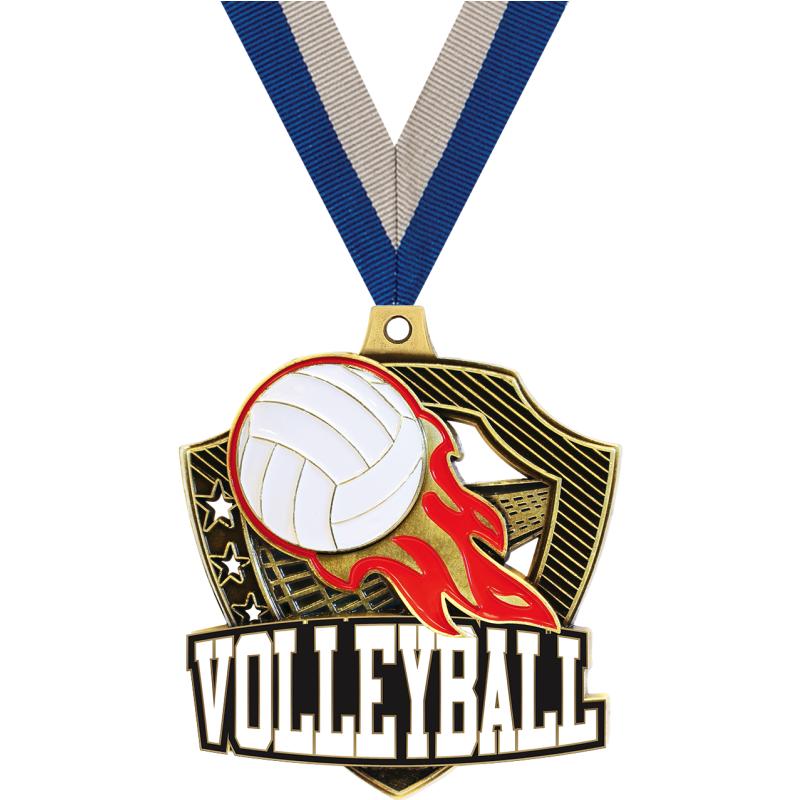 Volleyball Medals Crown Awards