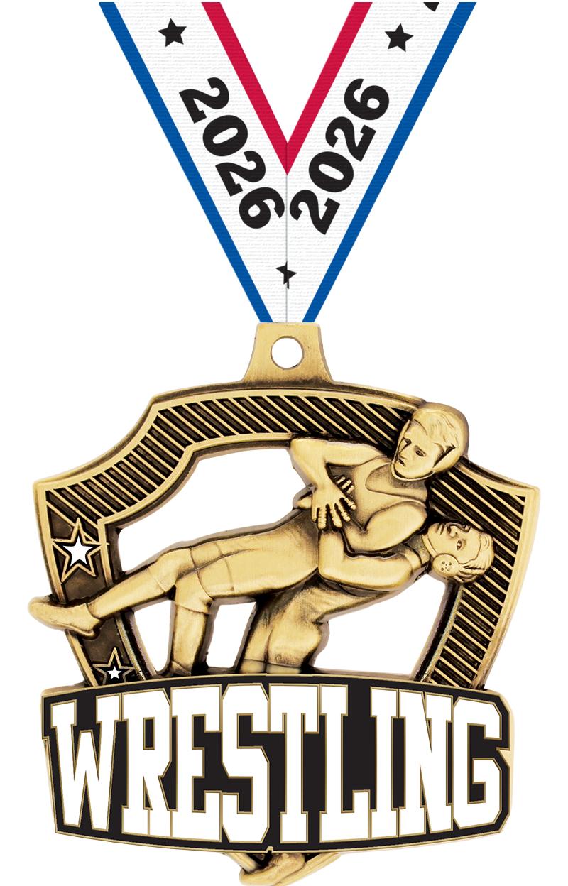 2.25"SHIELDZ WRESTLING GLD MDL