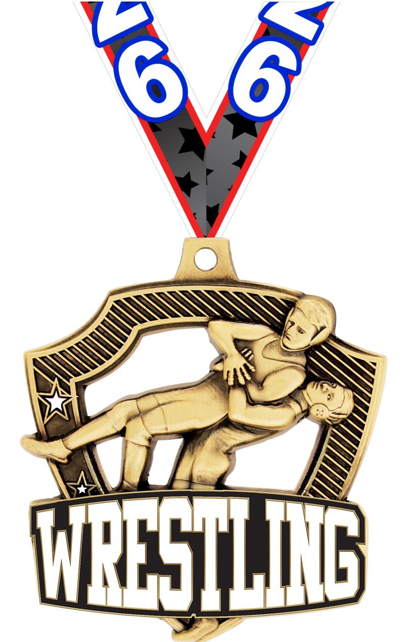 2.25"SHIELDZ WRESTLING GLD MDL