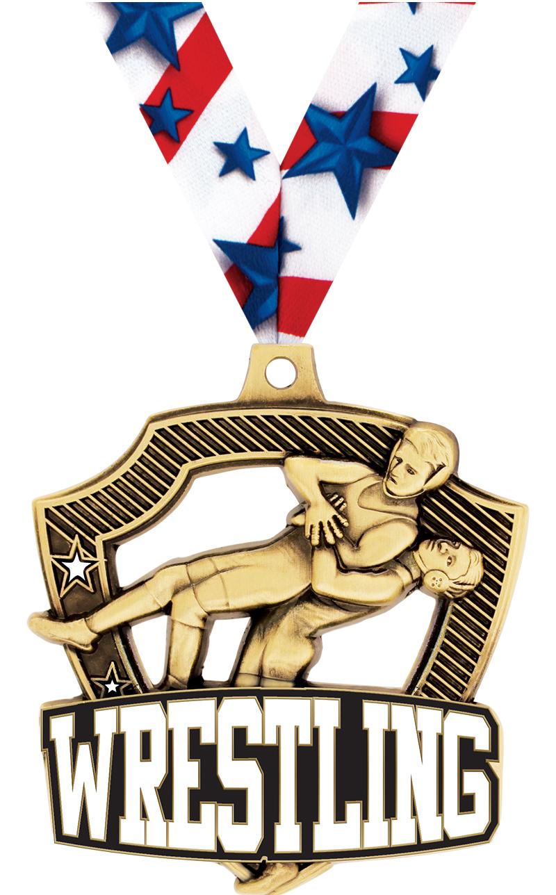 2.25"SHIELDZ WRESTLING GLD MDL