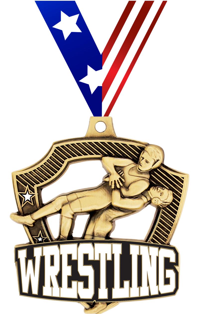 2.25"SHIELDZ WRESTLING GLD MDL