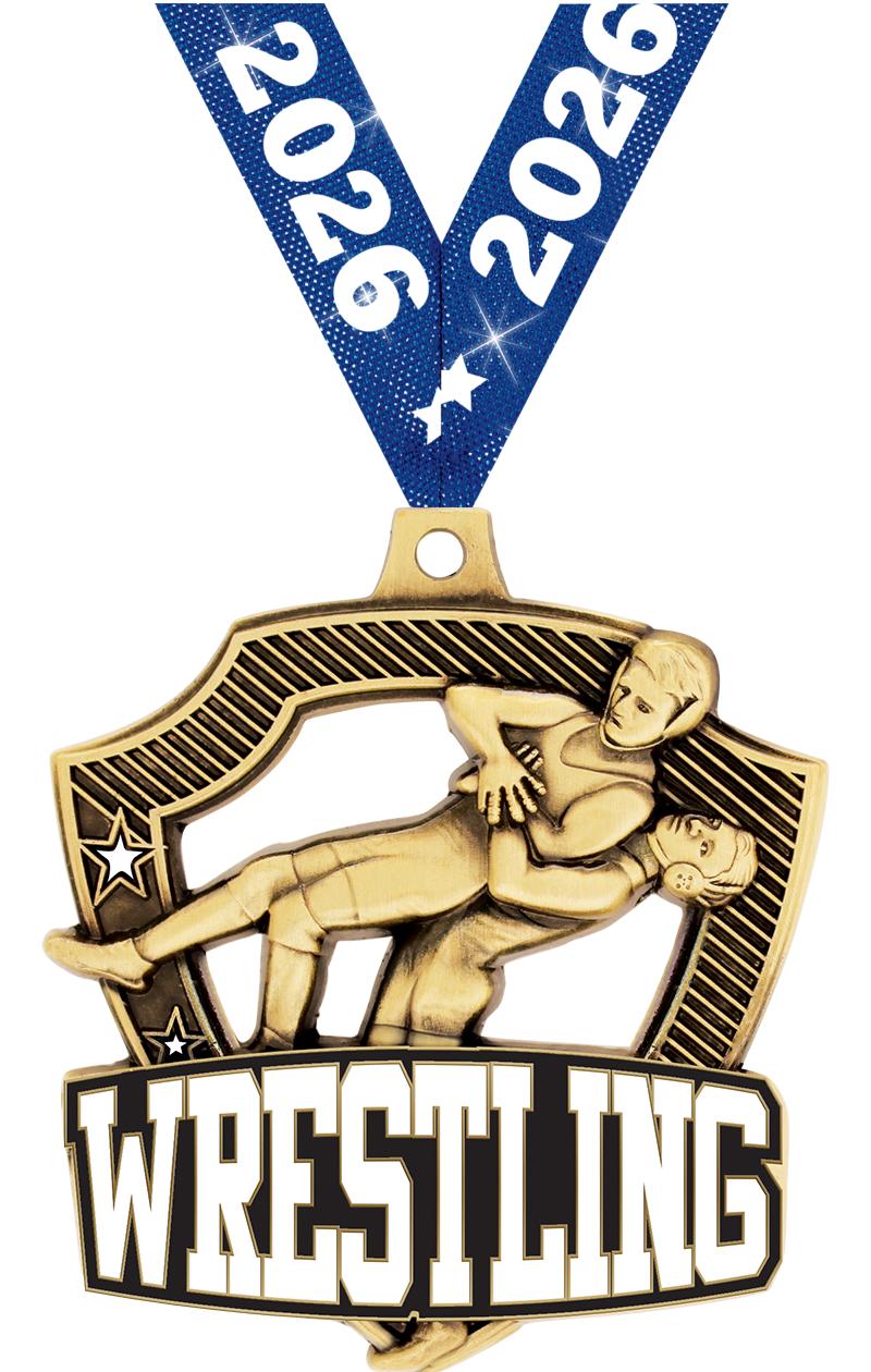 2.25"SHIELDZ WRESTLING GLD MDL