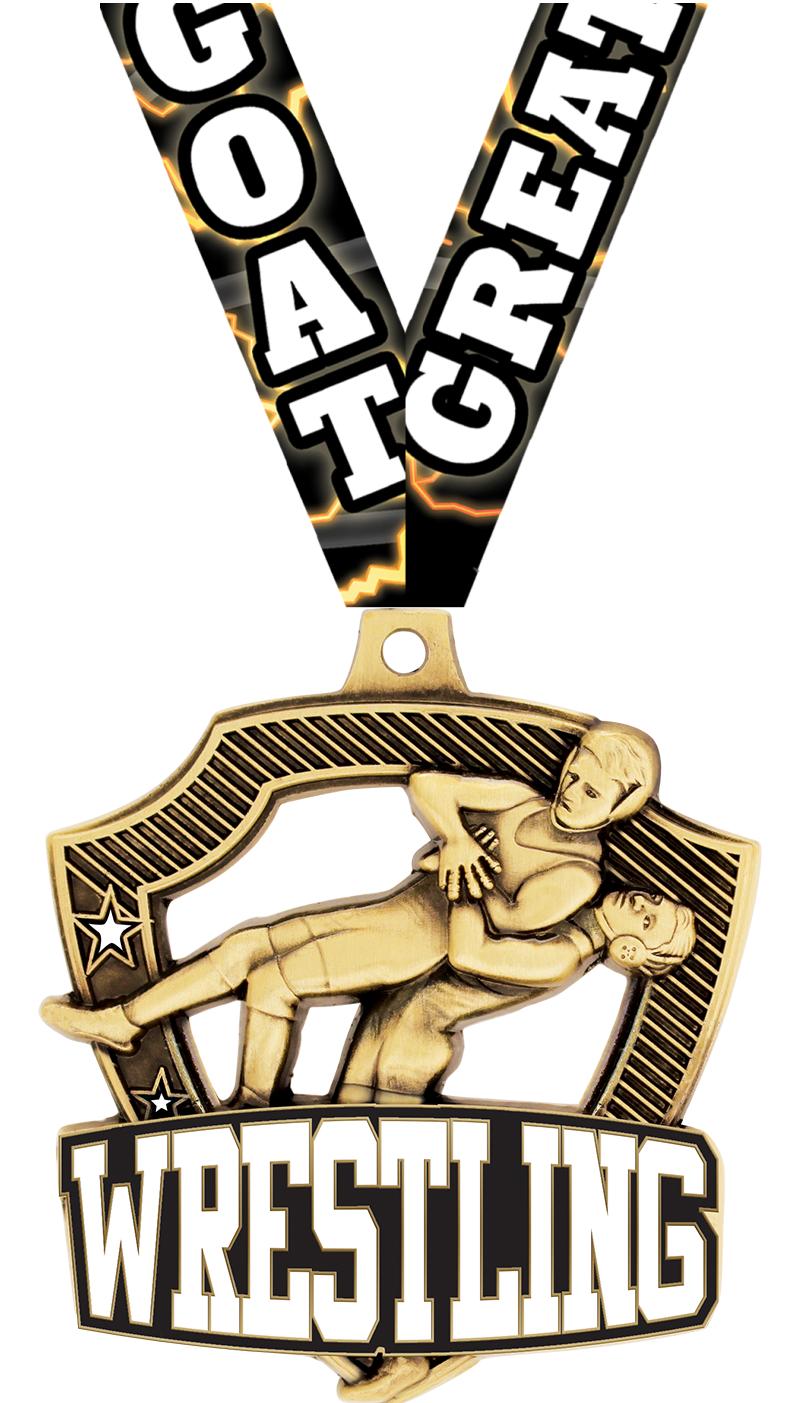 2.25"SHIELDZ WRESTLING GLD MDL