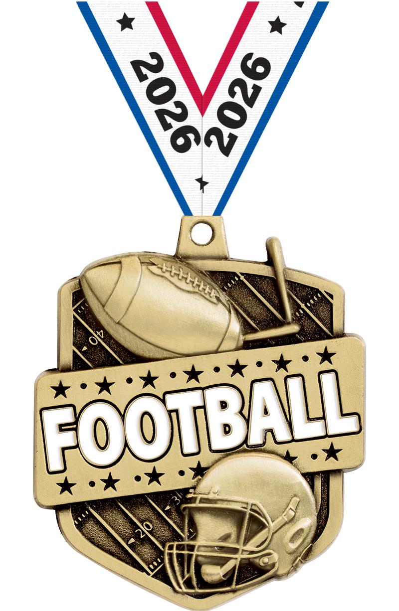 2.25" ADMIRAL FOOTBALL MDL GD