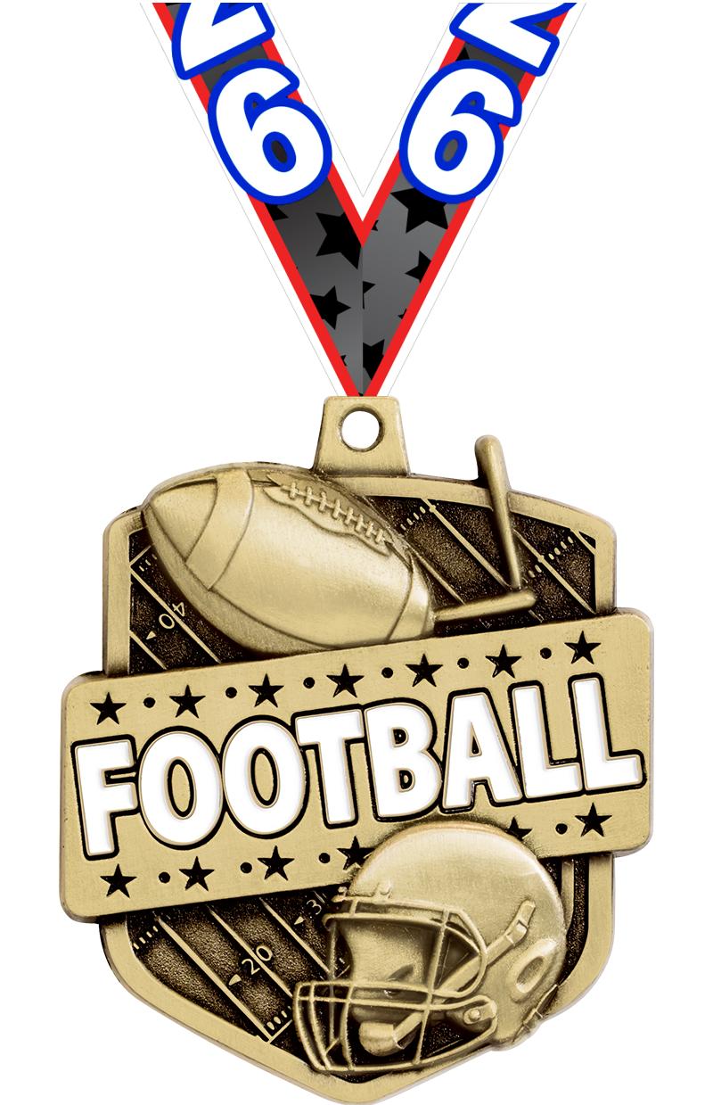 2.25" ADMIRAL FOOTBALL MDL GD