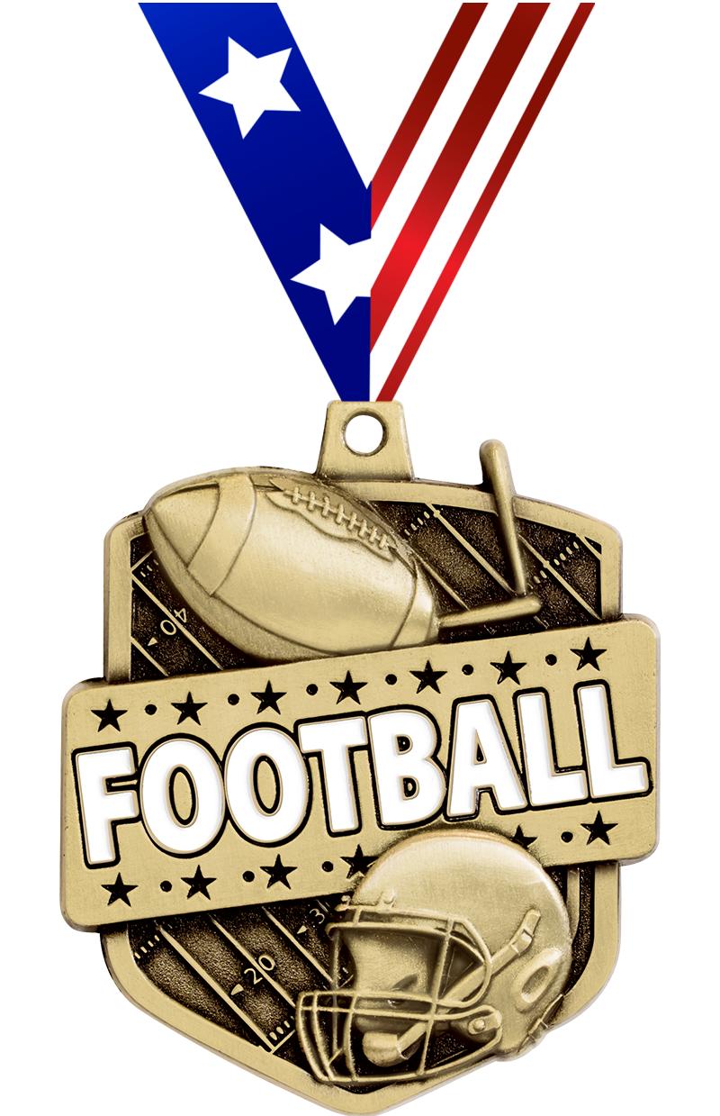 2.25" ADMIRAL FOOTBALL MDL GD