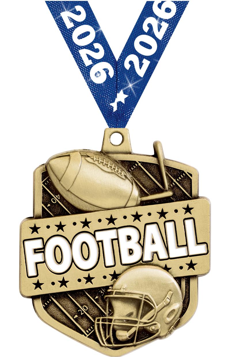 2.25" ADMIRAL FOOTBALL MDL GD