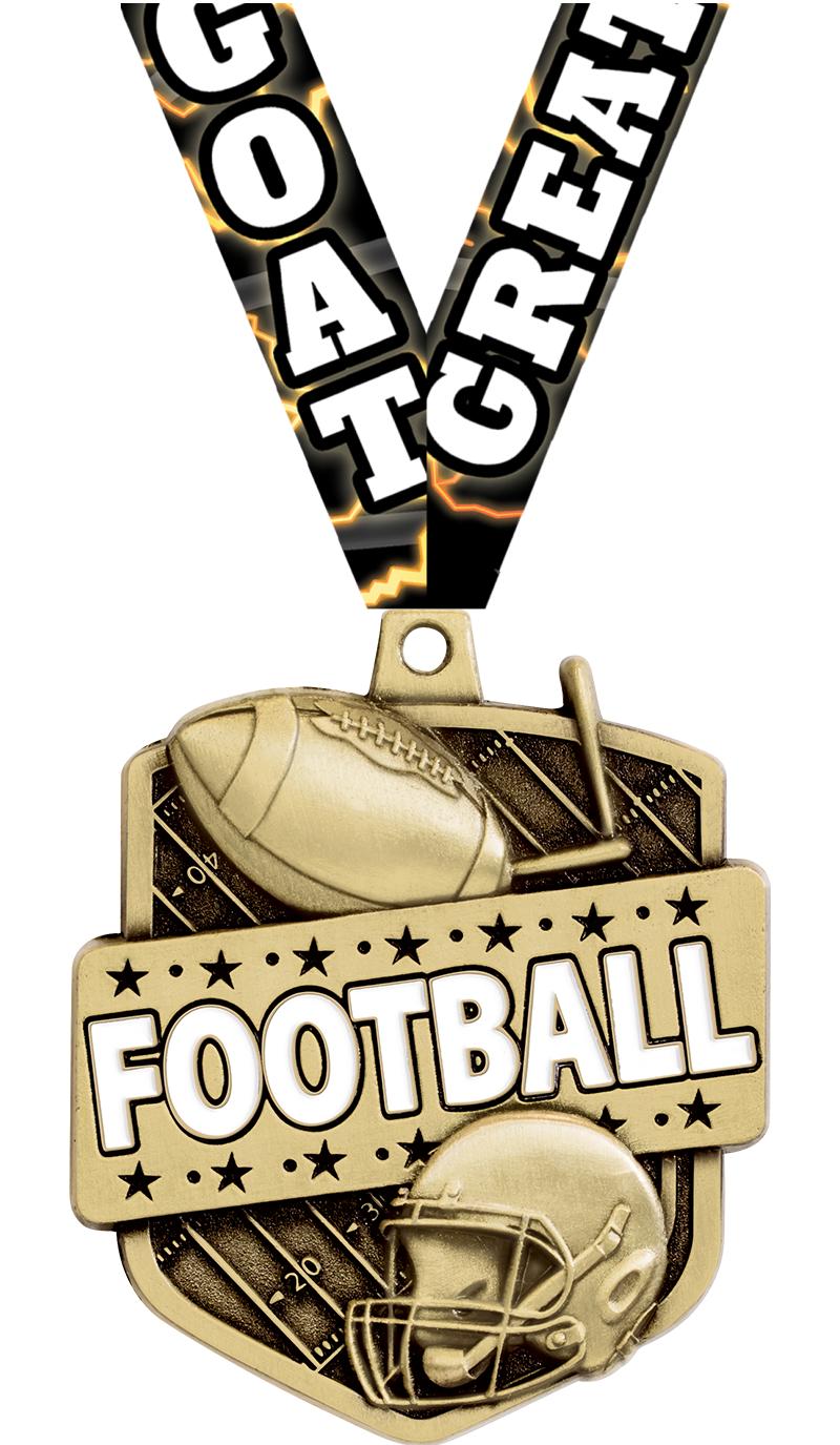 2.25" ADMIRAL FOOTBALL MDL GD