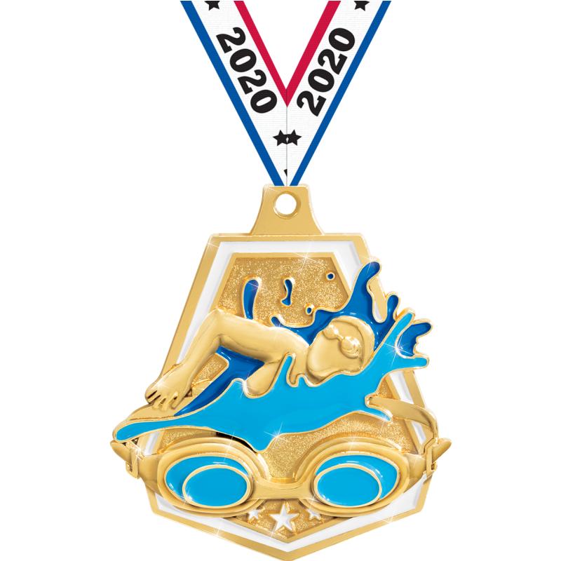 Swimming Medals Crown Awards