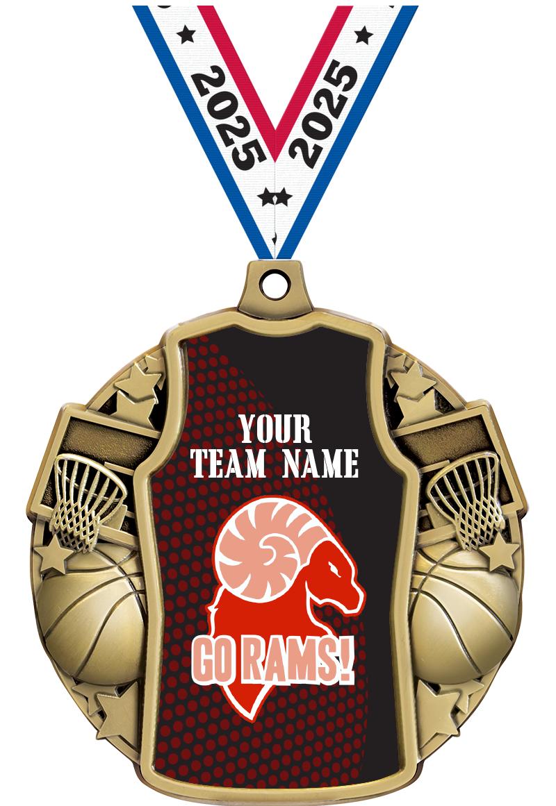 2.5" BASKETBALL JERSEY MDL GD