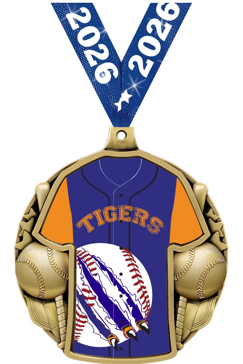 2.5" BASEBALL JERSEY MDL GOLD