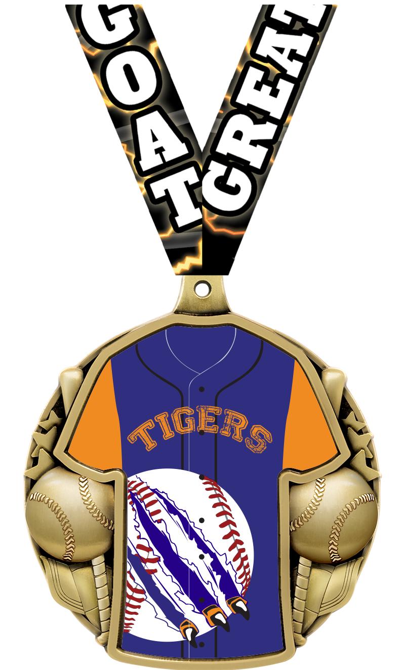 2.5" BASEBALL JERSEY MDL GOLD