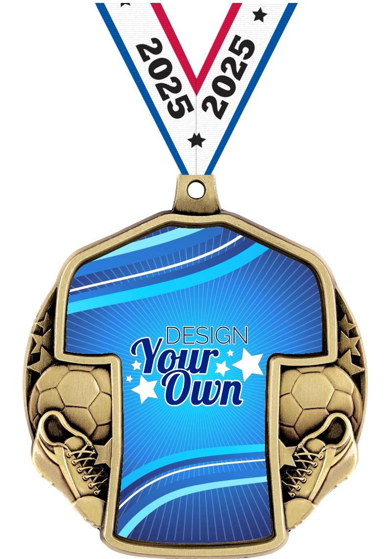 2.5" SOCCER JERSEY MDL GOLD