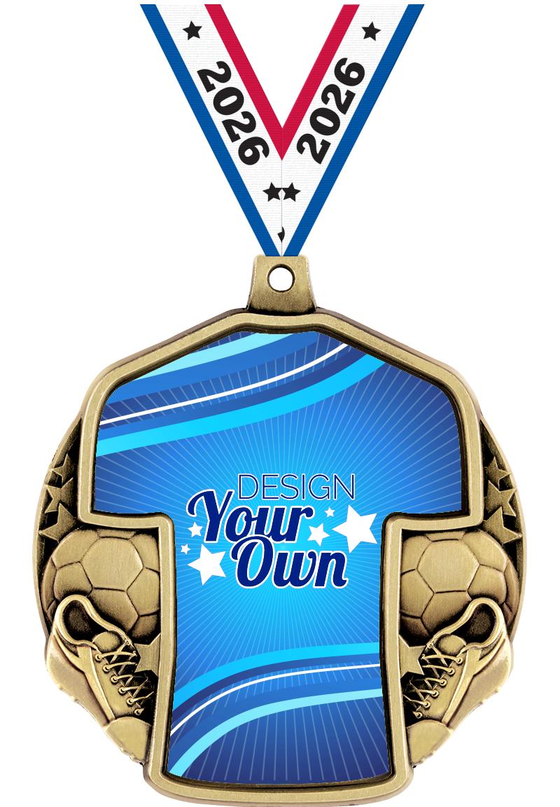 2.5" SOCCER JERSEY MDL GOLD