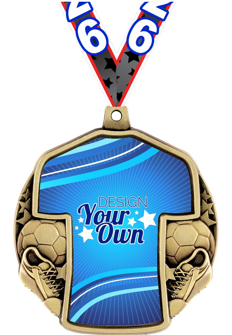 2.5" SOCCER JERSEY MDL GOLD