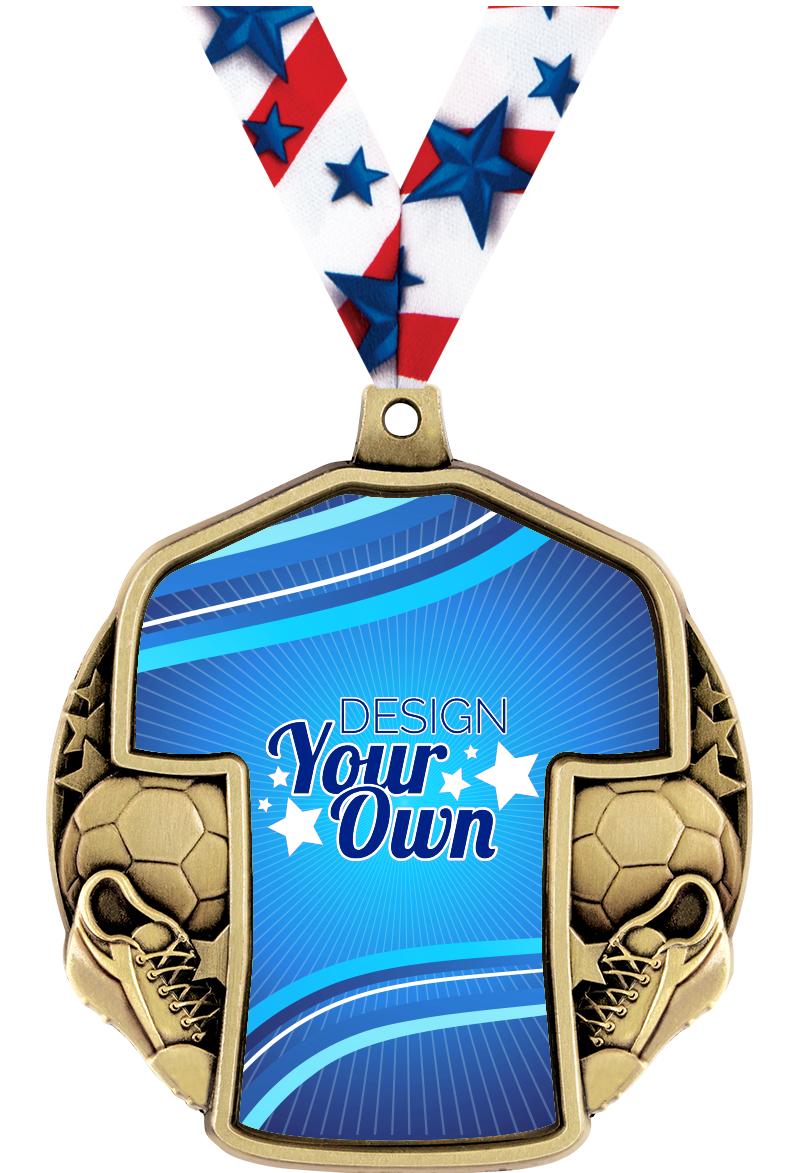 2.5" SOCCER JERSEY MDL GOLD