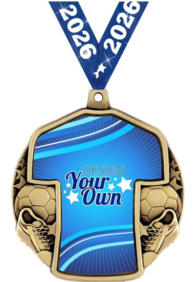 2.5" SOCCER JERSEY MDL GOLD