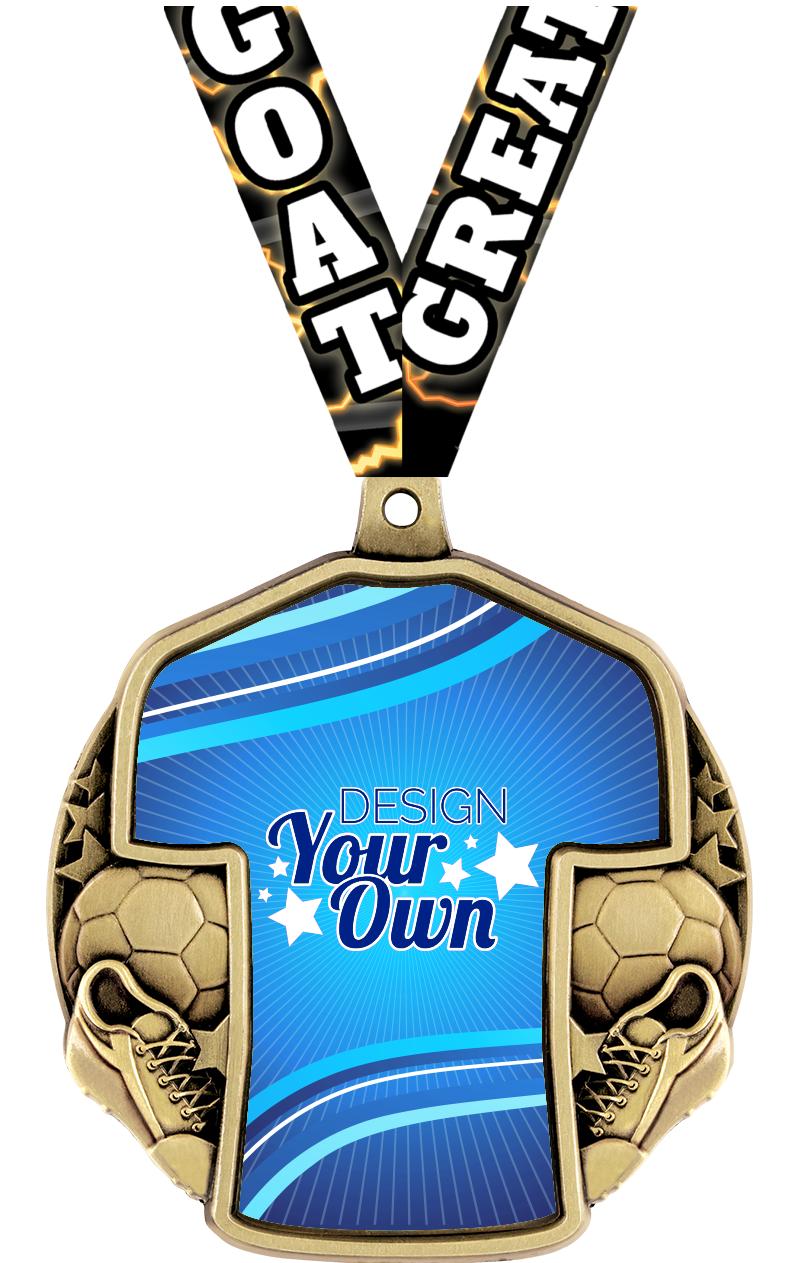 2.5" SOCCER JERSEY MDL GOLD