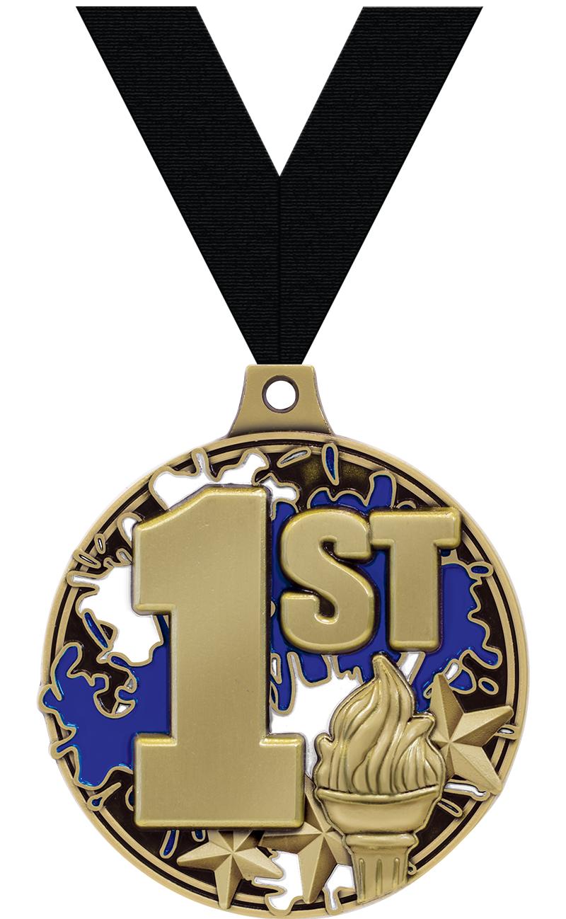 2" SPLASH 1ST PLACE MDL GOLD