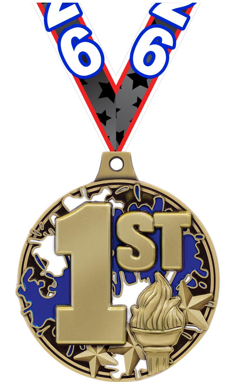 2" SPLASH 1ST PLACE MDL GOLD