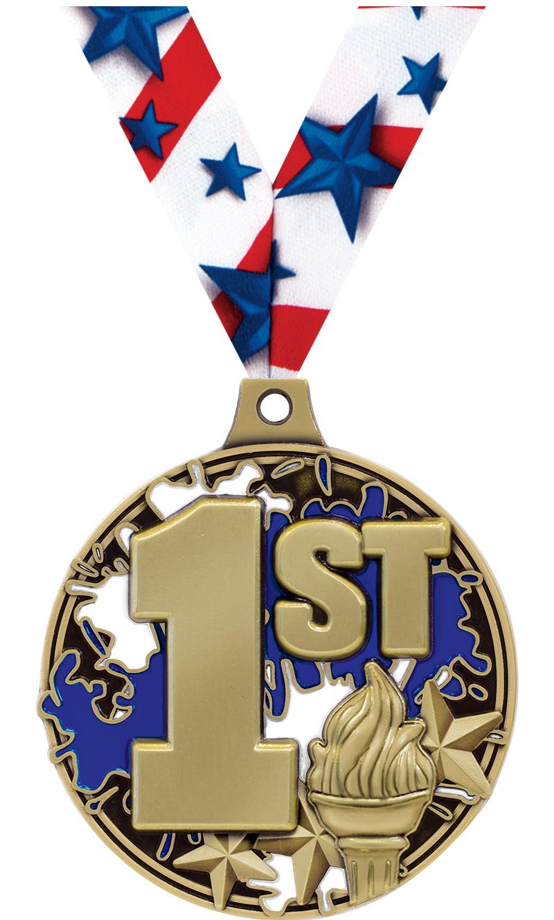 2" SPLASH 1ST PLACE MDL GOLD