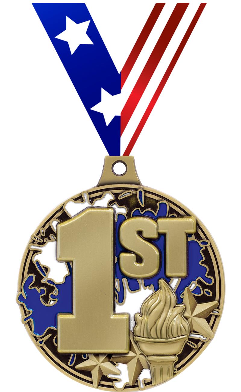 2" SPLASH 1ST PLACE MDL GOLD